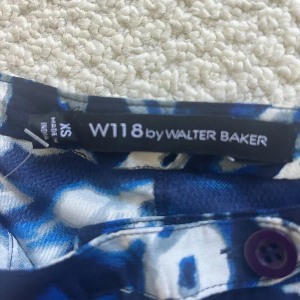 2/$30 W118 Walter Baker Blue Watercolor High Waisted Shorts XS